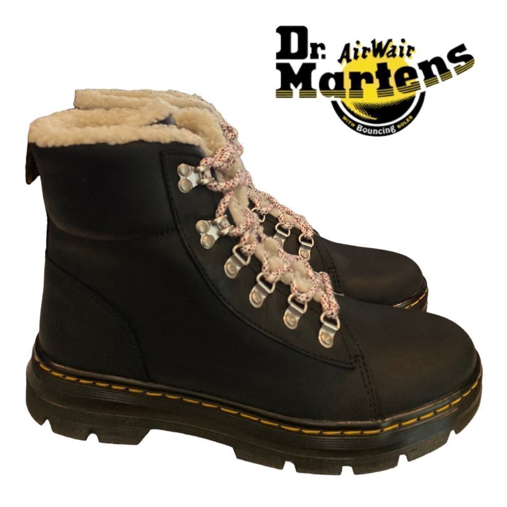 NEW Dr. Martens Women's Combat Combs Leather Black Wyoming Boots 11